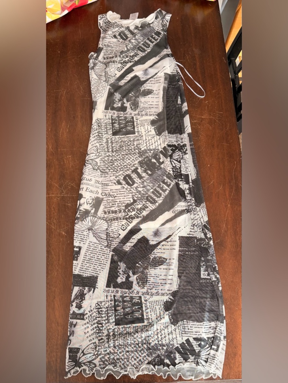 Carrie Bradshaw inspired Newspaper-Print Dress